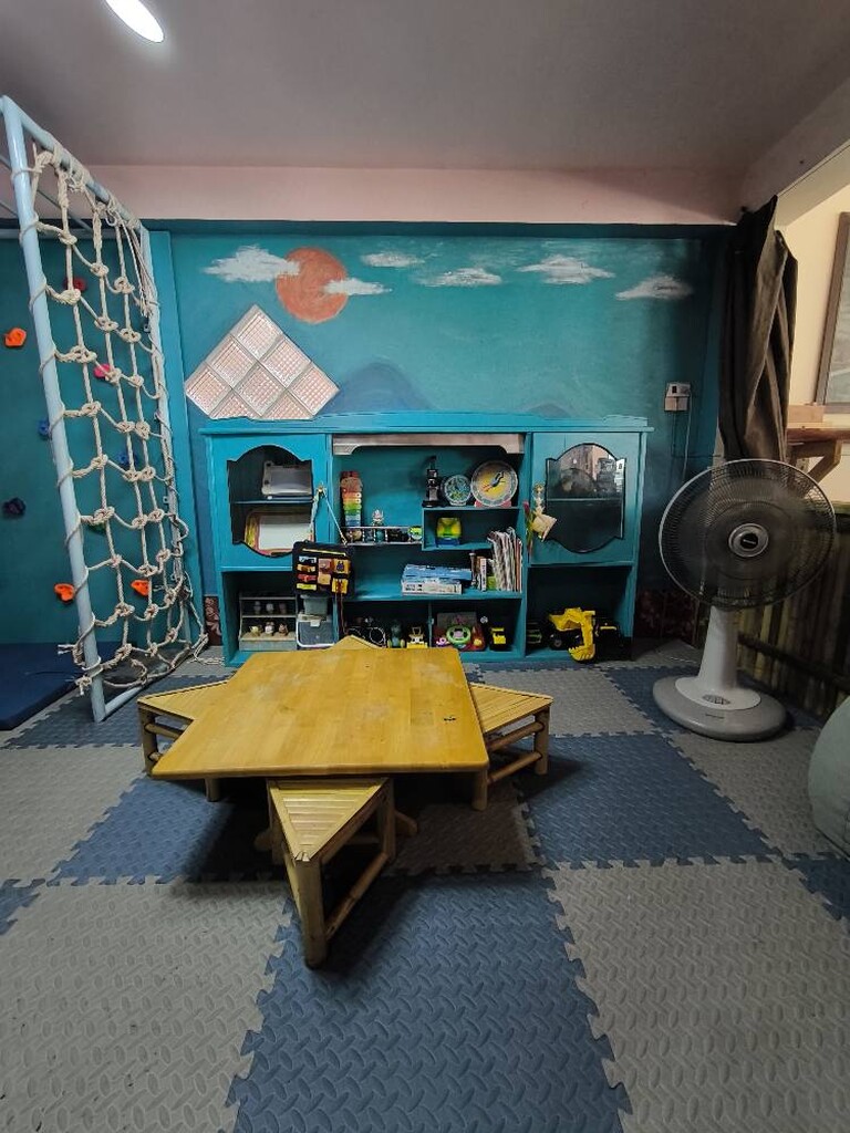 Colorful indoor kids play area