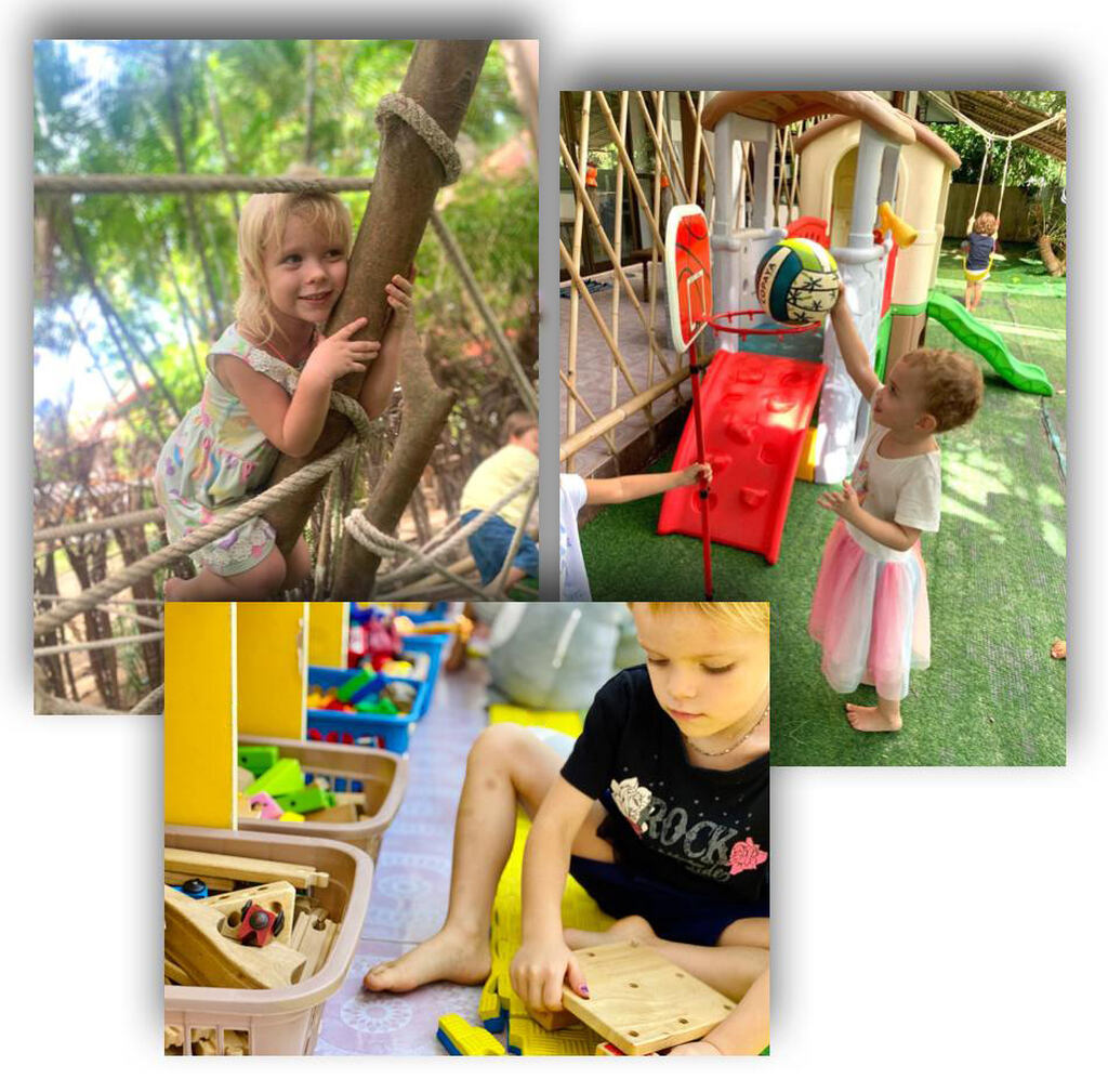 Kids playing on a playground