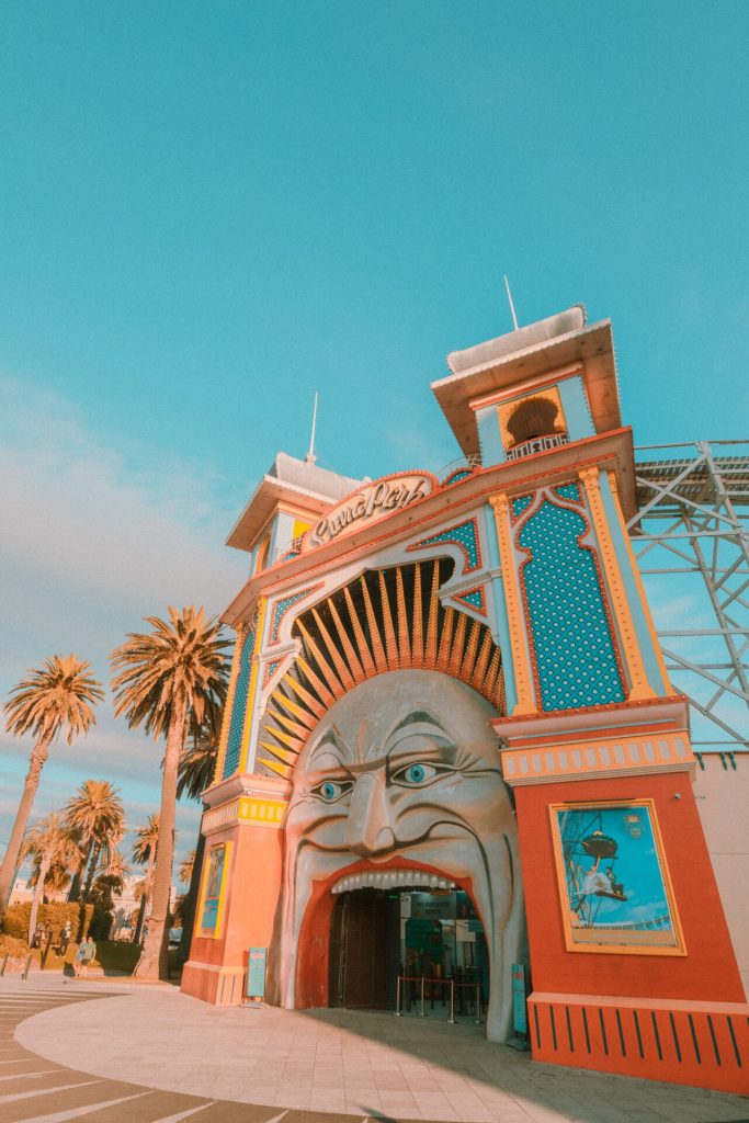 The Gate of Luna Park in Melbourne.