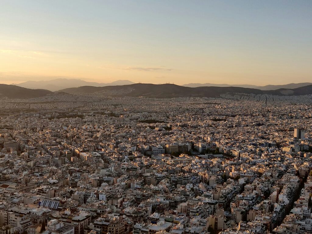 Mediterranean city from above