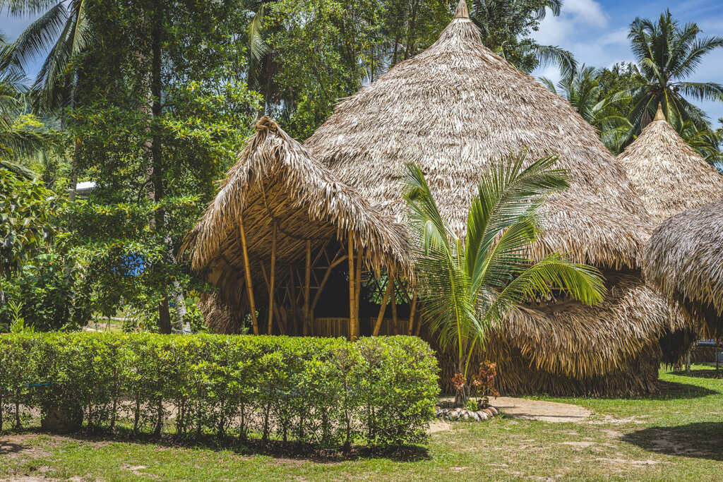 Large Bamboo Shala in green surrounding