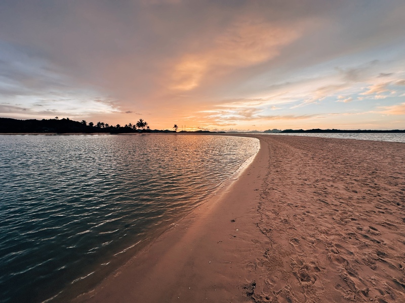 Wide beach in the tropics