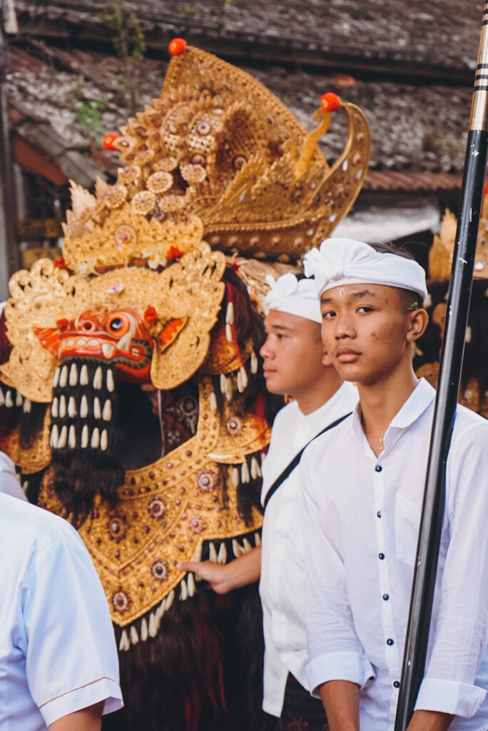 Balinese young man in traditional clothing