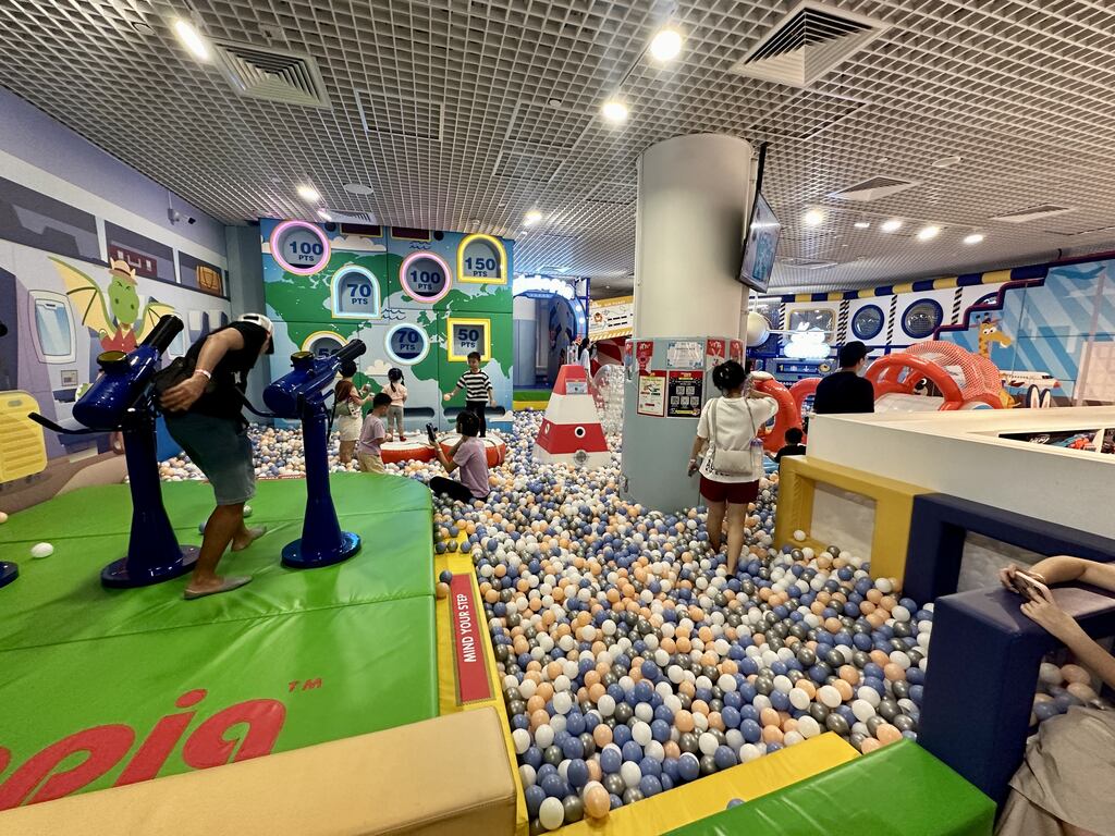 Indoor playground with ball pit