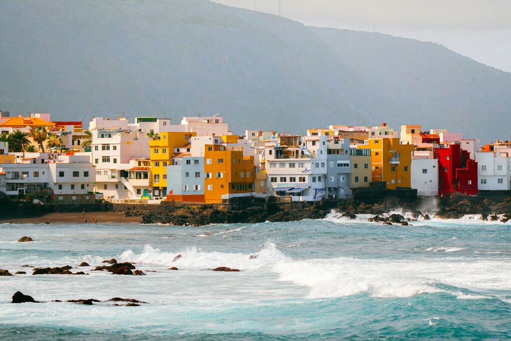 colorful city by the sea