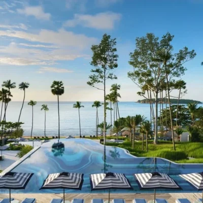 View of Hotel Pool and the sea, Hyatt Koh Samui with Kids