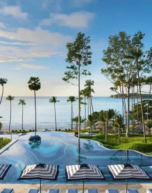 View of Hotel Pool and the sea, Hyatt Koh Samui with Kids