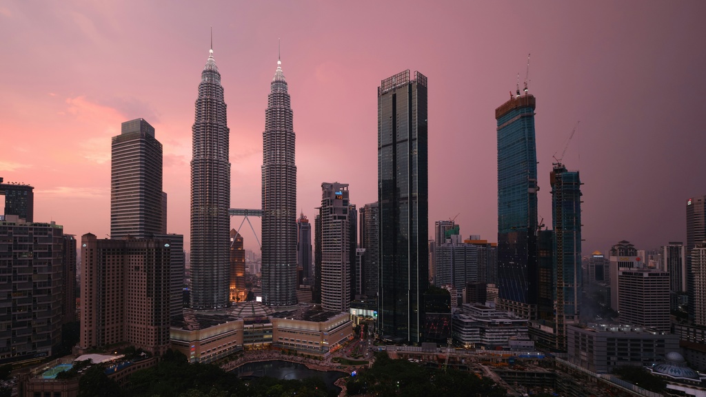 Skyline of Kuala Lumpur at dawn