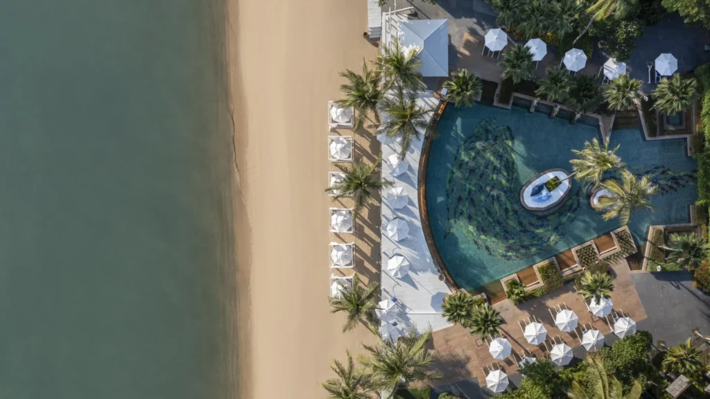 Beach Resort from above, Anantara is one of the best Koh Samui Luxury Hotels