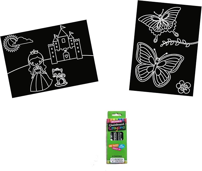 Two mini chalkboards with drawings.