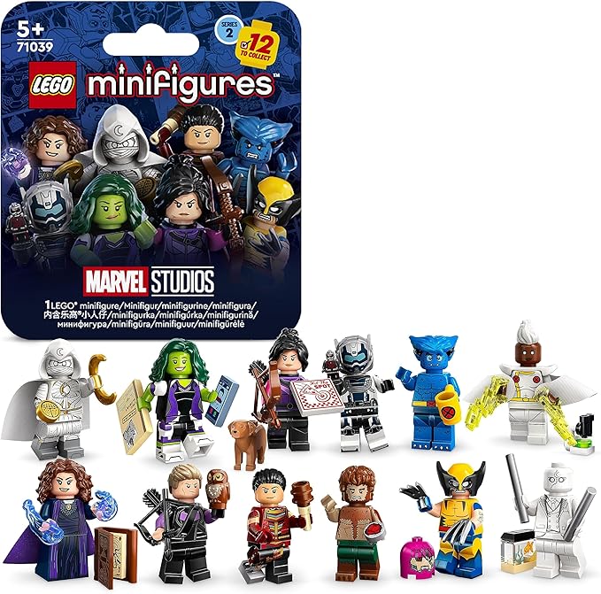 Group of different mini Lego figurines.