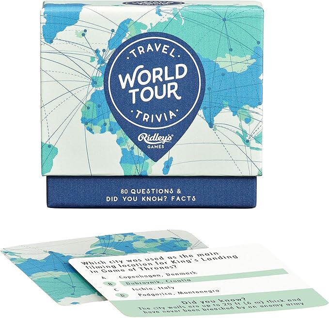 Blue and beige card box.