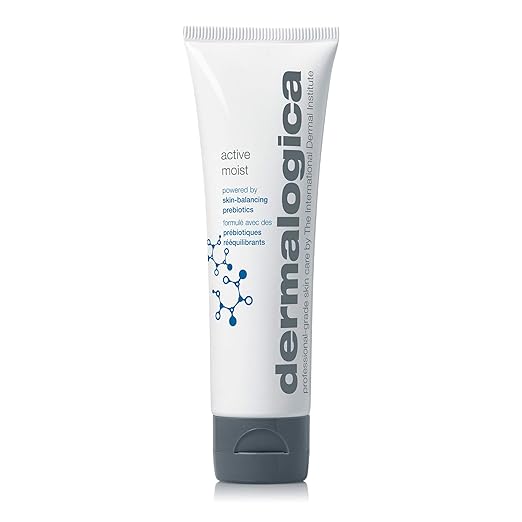 White tube of dermalogica face moisturizer.