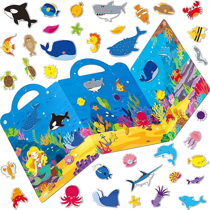 Sticker Book with ocean themed stickers.