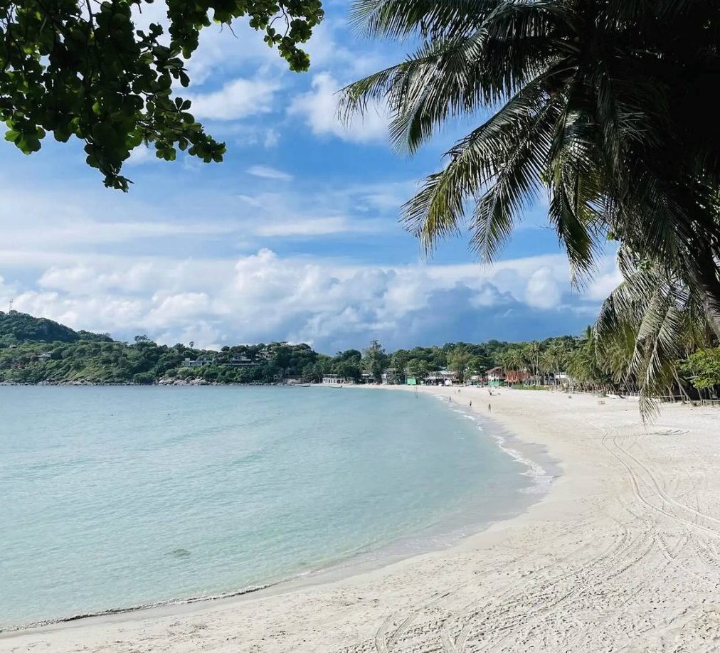 White sanded beach in Thailand.