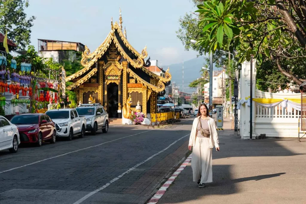 Ultimate 3-Day Chiang Mai Itinerary for First Timers 1 A woman walking on a street.
