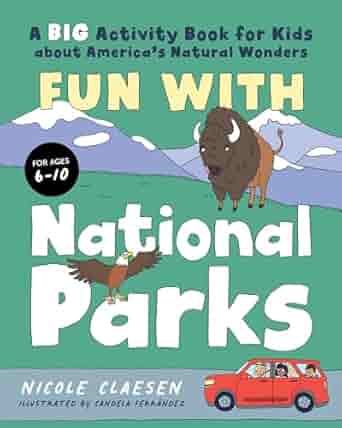 A book cover with a cartoon of a buffalo and a car.