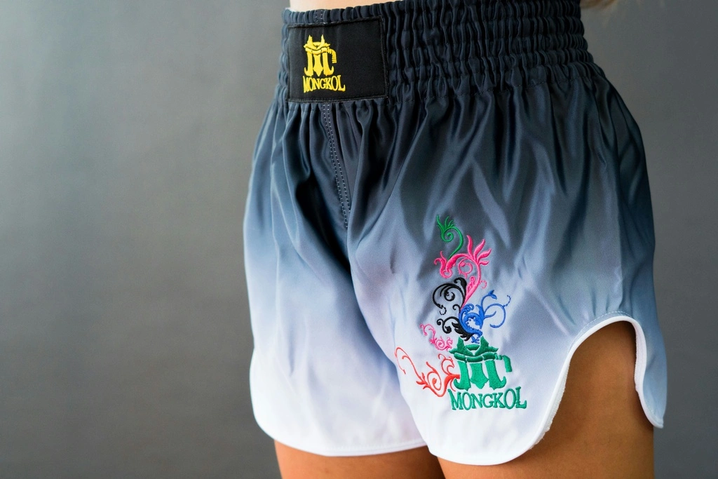 Someone wearing Muay Thai Shorts.