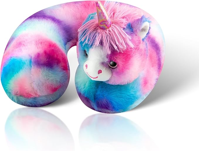 The 5 Best Travel Pillows for Kids in 2025 19 A stuffed animal with a unicorn head.