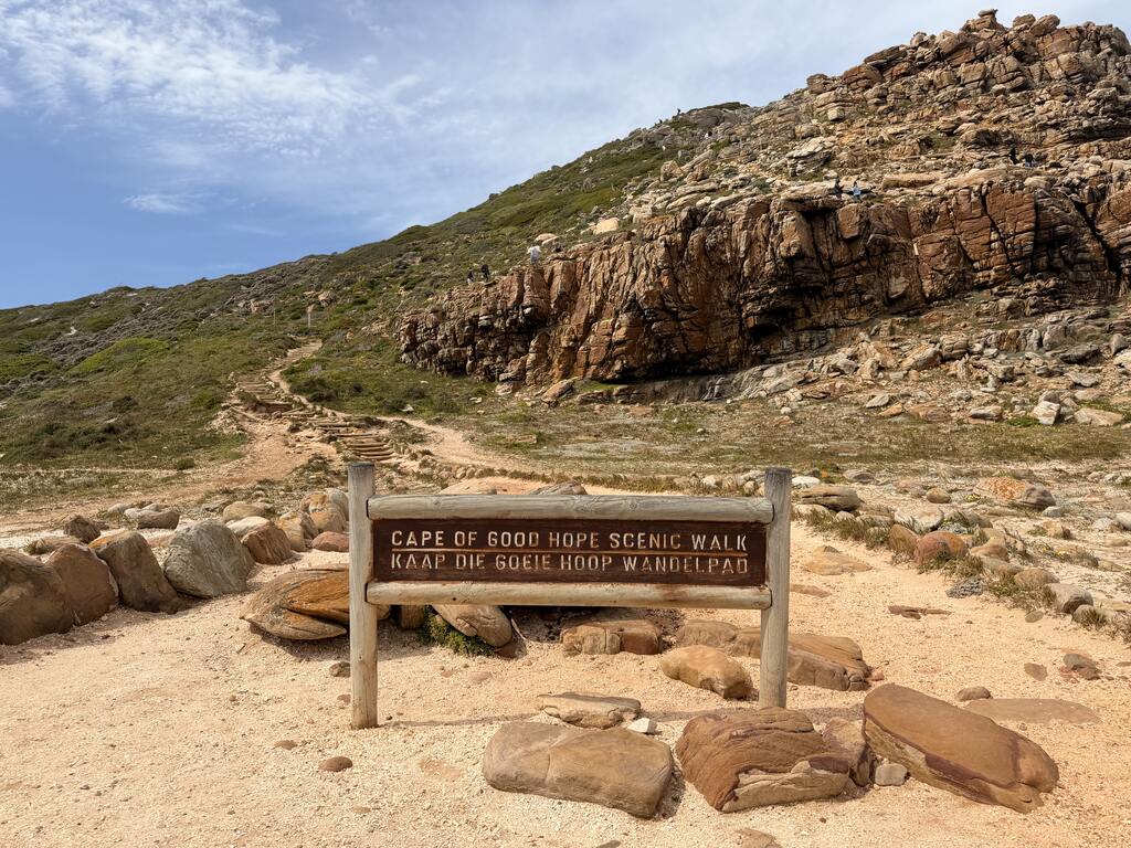 Cape of Good Hope Day Trip – Family Fun in South Africa 10 Sign for scenic walk at Cape of Good Hope.